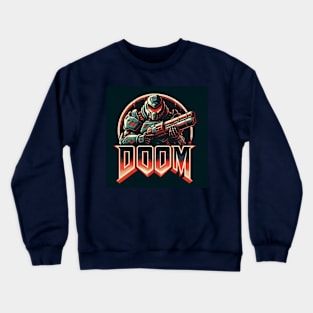 Doom Guy with Gun Up. Crewneck Sweatshirt